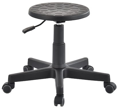 Taboret laboratoryjny, na kółkach lub ślizgi, obrotowy, czarny.jpg